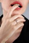 Heliophilia Silver Anillo de Zirconio Plateado Ajustable